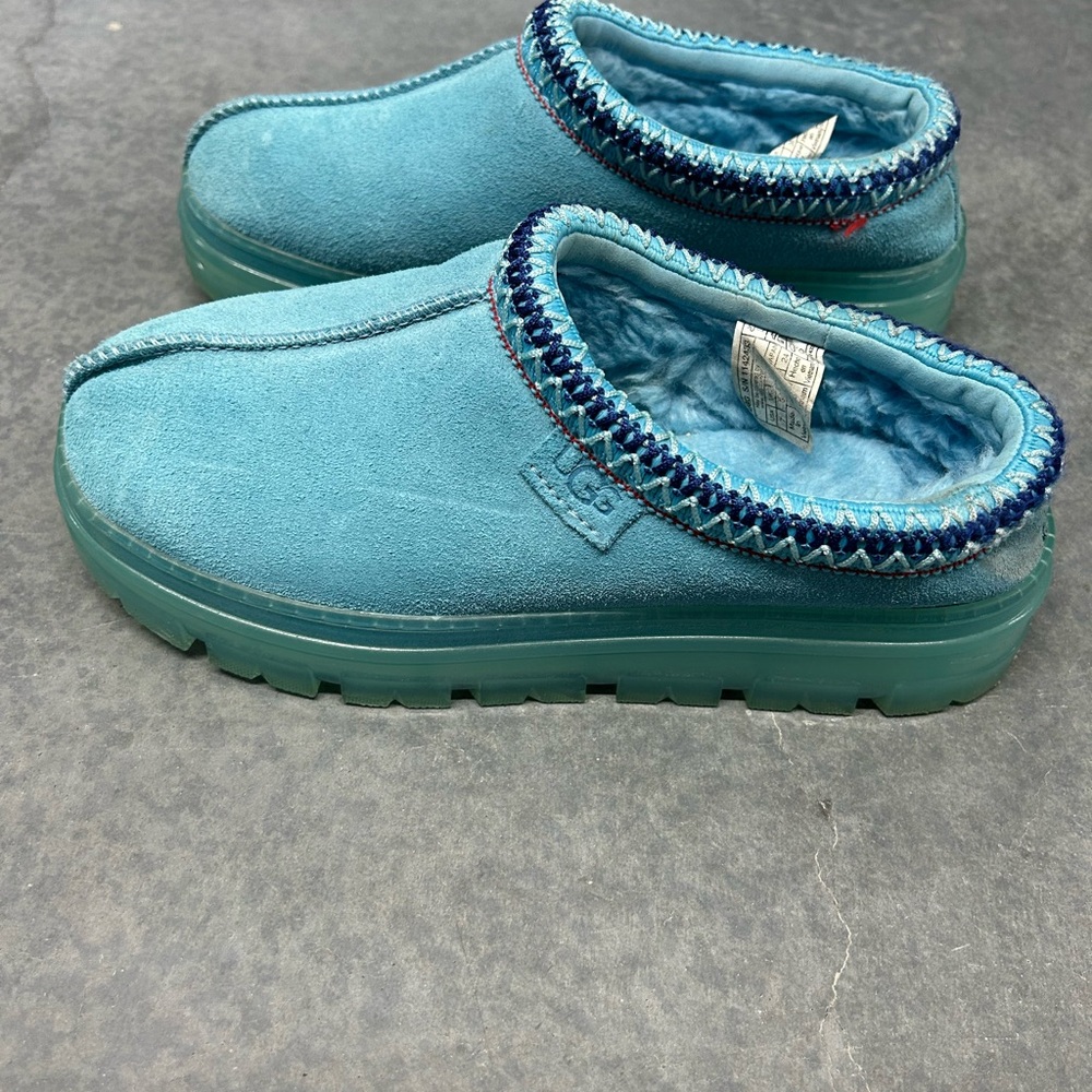UGG Women's Blue Suede Tasman Slippers